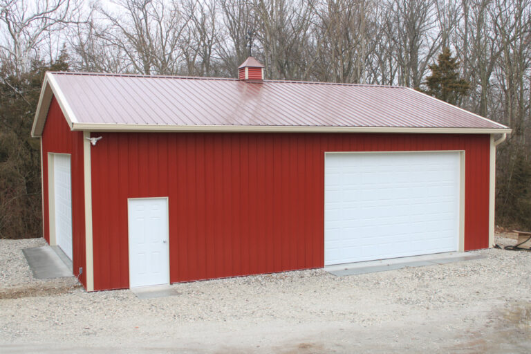 Red Shed With 3 Doors