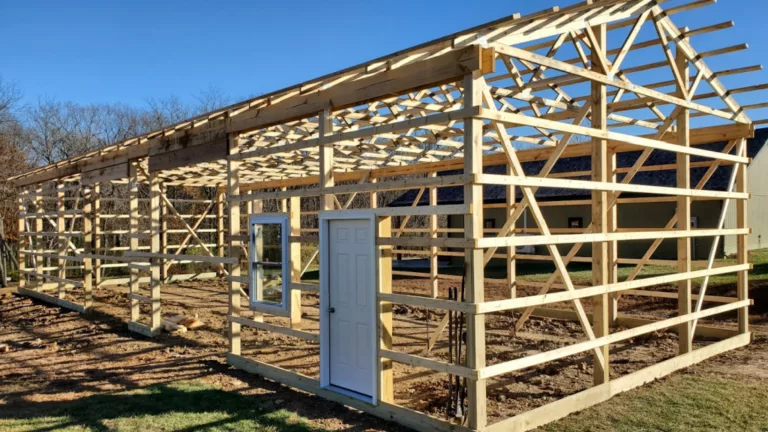 Pole Barn Build In Process